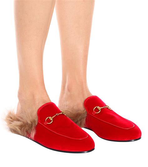 gucci slippers with fur|gucci slippers red velvet.